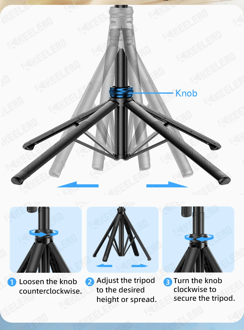 C17 Selfie Stick Tripod Phones Stand for Cell phone AI Tracking 360°Auto-Rotation Shoot with Remote Control, Optional Fill Light