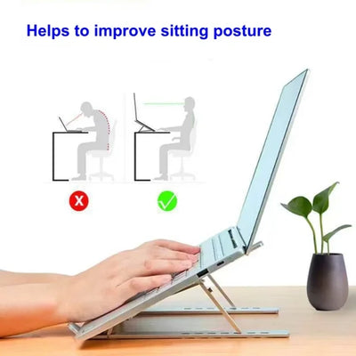 Foldable Laptop Stand Adjustable Portable Notebook Bracket Support Base ABS Holder For Macbook Air Pro Accessories