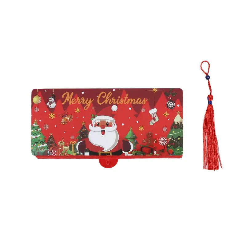 Christmas Money Holder Wallet Red Envelope Christmas Gift Envelope Greeting Card Creative Birthday Folding Cash Holder For Kids
