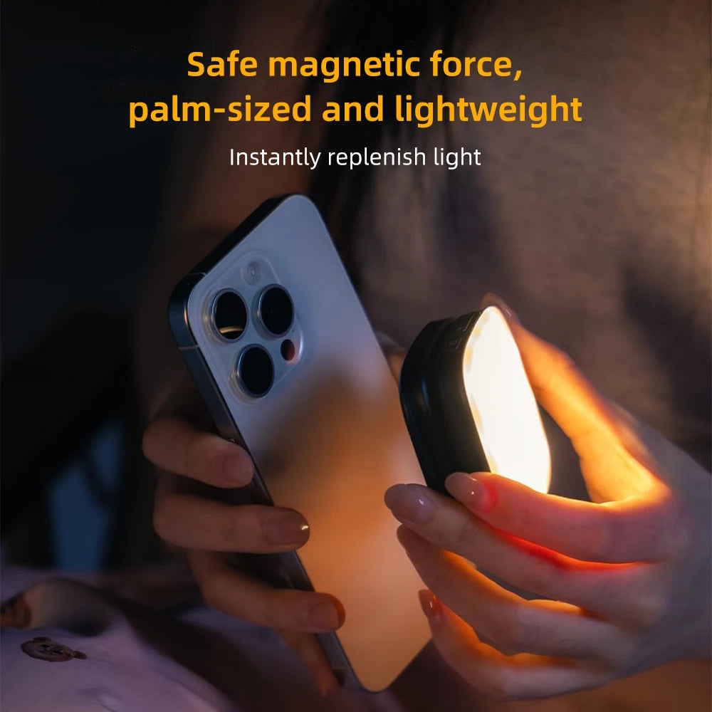 Selfie Fill Light With Magnetic,Attachment For Mobile Phone,Beauty Camera Enhancer,Fill Ring Light with Mirror for Photography